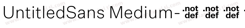 UntitledSans Medium字体转换